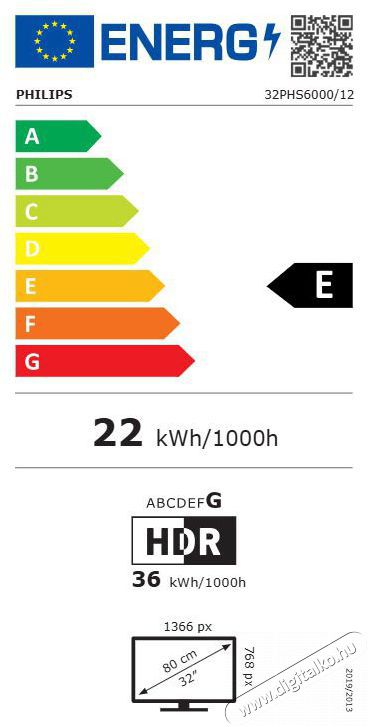 PHILIPS 32PHS6000 Telev&iacute;zi&oacute;k - LED telev&iacute;zi&oacute; - 720p HD Ready felbont&aacute;s&uacute; - 512211