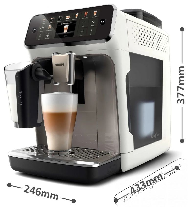 PHILIPS Series 5500 LatteGo EP5545/70 Konyhai term&eacute;kek - K&aacute;v&eacute;főző / k&aacute;v&eacute;&ouml;rlő / kieg&eacute;sz&iacute;tő - Automata k&aacute;v&eacute;főző - 512768