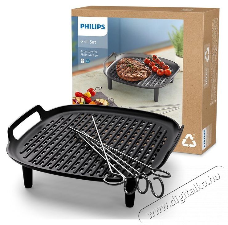 PHILIPS HD9946/00 GRILL KIEG&Eacute;SZ&Iacute;TŐ AIRFRYER-HEZ Konyhai term&eacute;kek - Konyhai kisg&eacute;p (s&uuml;t&eacute;s / főz&eacute;s / hűt&eacute;s / &eacute;telk&eacute;sz&iacute;t&eacute;s) - L&eacute;gkever&eacute;ses főzőg&eacute;p / elektromos kukta / multifunkci&oacute;s s&uuml;tő - 517170
