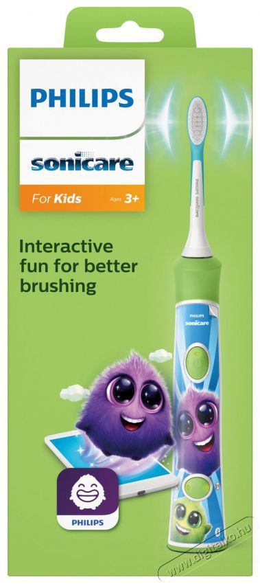 PHILIPS Sonicare for Kids HX6352/11 Elektromos fogkefe Sz&eacute;ps&eacute;g&aacute;pol&aacute;s / Eg&eacute;szs&eacute;g - Sz&aacute;j / fog &aacute;pol&aacute;s - Elektromos fogkefe - 525682