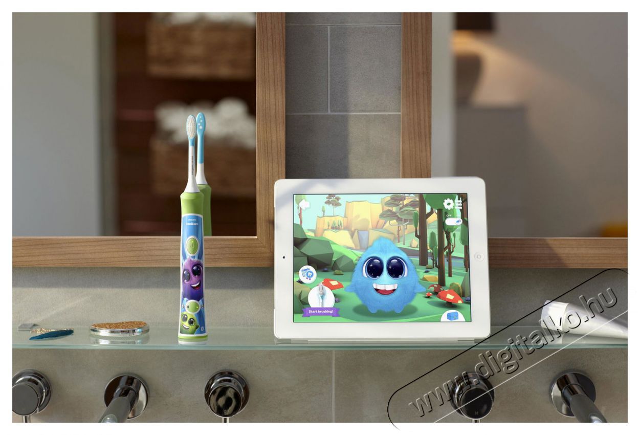 PHILIPS Sonicare for Kids HX6352/11 Elektromos fogkefe Sz&eacute;ps&eacute;g&aacute;pol&aacute;s / Eg&eacute;szs&eacute;g - Sz&aacute;j / fog &aacute;pol&aacute;s - Elektromos fogkefe - 525682