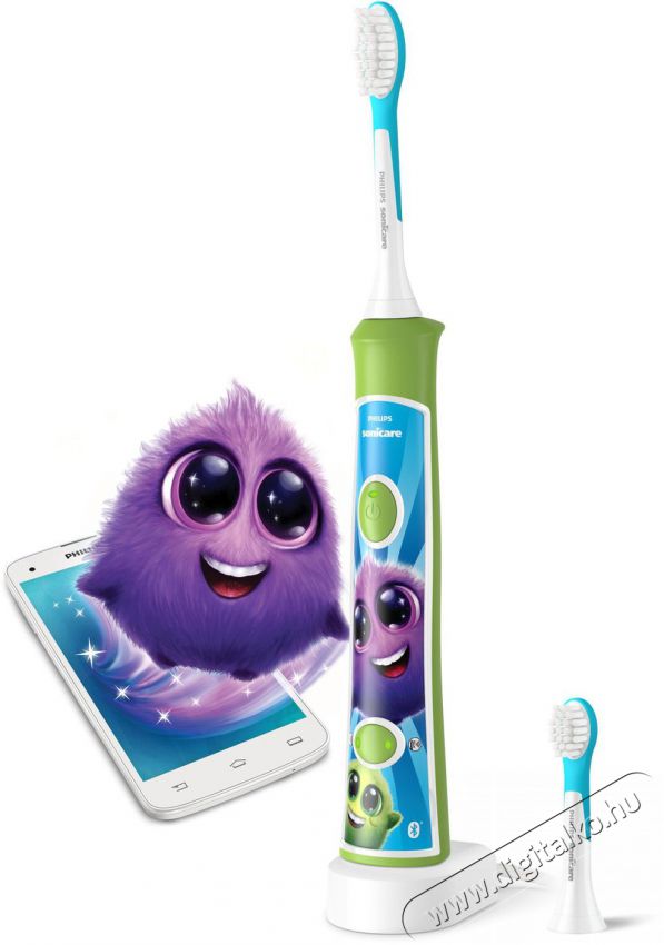 PHILIPS Sonicare for Kids HX6352/11 Elektromos fogkefe Sz&eacute;ps&eacute;g&aacute;pol&aacute;s / Eg&eacute;szs&eacute;g - Sz&aacute;j / fog &aacute;pol&aacute;s - Elektromos fogkefe - 525682