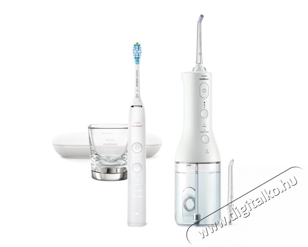 PHILIPS Sonicare 9000 DiamondClean &eacute;s Power Flosser HX3886/41 Elektromos fogkefe Sz&eacute;ps&eacute;g&aacute;pol&aacute;s / Eg&eacute;szs&eacute;g - Sz&aacute;j / fog &aacute;pol&aacute;s - Elektromos fogkefe - 525673