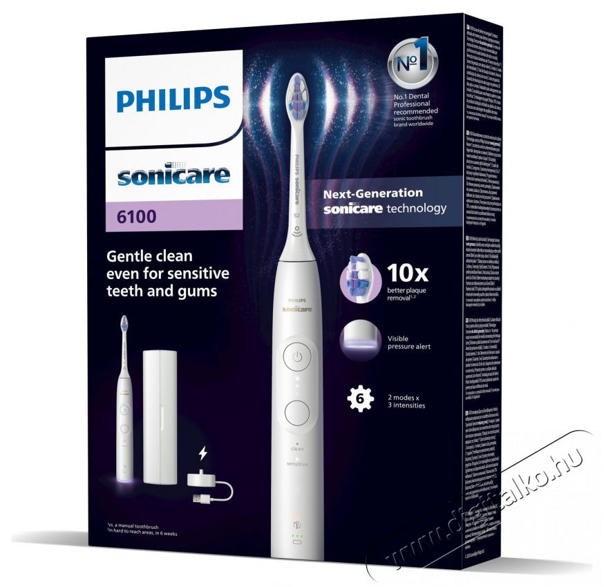 PHILIPS Sonicare 6100 HX7400/06 Elektromos fogkefe Sz&eacute;ps&eacute;g&aacute;pol&aacute;s / Eg&eacute;szs&eacute;g - Sz&aacute;j / fog &aacute;pol&aacute;s - Elektromos fogkefe - 525663