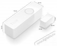 PHILIPS Hue Contact - feh&eacute;r, 2db H&aacute;ztart&aacute;s / Otthon / K&uuml;lt&eacute;r - Biztons&aacute;gtechnika - Nyit&aacute;s&eacute;rz&eacute;kelő - 519592