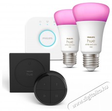PHILIPS Hue Tap Dial Switch Black H&aacute;ztart&aacute;s / Otthon / K&uuml;lt&eacute;r - Vil&aacute;g&iacute;t&aacute;s / elektromoss&aacute;g - E27 foglalat&uacute; izz&oacute; - 521048