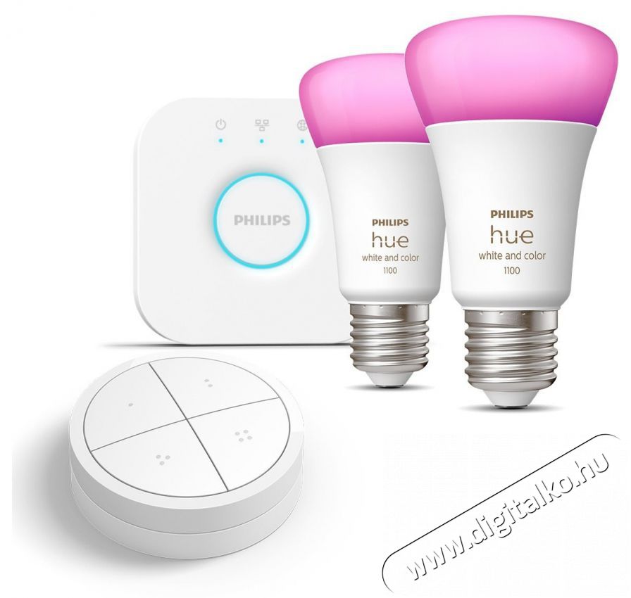 PHILIPS Hue Tap Dial Switch White H&aacute;ztart&aacute;s / Otthon / K&uuml;lt&eacute;r - Vil&aacute;g&iacute;t&aacute;s / elektromoss&aacute;g - E27 foglalat&uacute; izz&oacute; - 521049