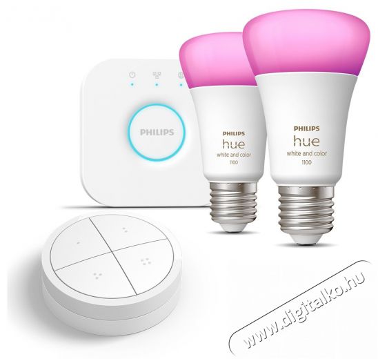 PHILIPS Hue Tap Dial Switch White H&aacute;ztart&aacute;s / Otthon / K&uuml;lt&eacute;r - Vil&aacute;g&iacute;t&aacute;s / elektromoss&aacute;g - E27 foglalat&uacute; izz&oacute; - 521049