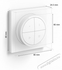 PHILIPS Hue Tap Dial Switch White H&aacute;ztart&aacute;s / Otthon / K&uuml;lt&eacute;r - Vil&aacute;g&iacute;t&aacute;s / elektromoss&aacute;g - E27 foglalat&uacute; izz&oacute; - 521049