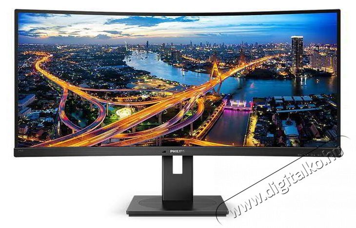 PHILIPS &Iacute;velt VA monitor 34 346B1C, 3440x1440, 21:9, 300cd/m2, 4ms, USB-C/USB-B/4xUSB/HDCP/LAN/DP/HDMI, hangsz. Iroda &eacute;s sz&aacute;m&iacute;t&aacute;stechnika - Monitor - Monitor - 495274