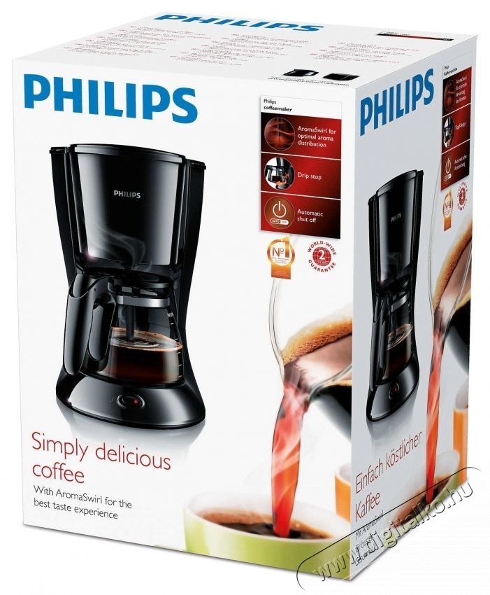 PHILIPS Daily Collection HD7461/20 K&aacute;v&eacute;főző Konyhai term&eacute;kek - K&aacute;v&eacute;főző / k&aacute;v&eacute;&ouml;rlő / kieg&eacute;sz&iacute;tő - Pressz&oacute; k&aacute;v&eacute;főző - 531200