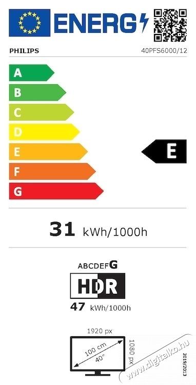 PHILIPS 40PFS6000 LED telev&iacute;zi&oacute;, 100 cm, Smart TV, Full HD, E energiaoszt&aacute;ly (2025-&ouml;s modell) Telev&iacute;zi&oacute;k - LED telev&iacute;zi&oacute; - 1080p Full HD felbont&aacute;s&uacute; - 535493