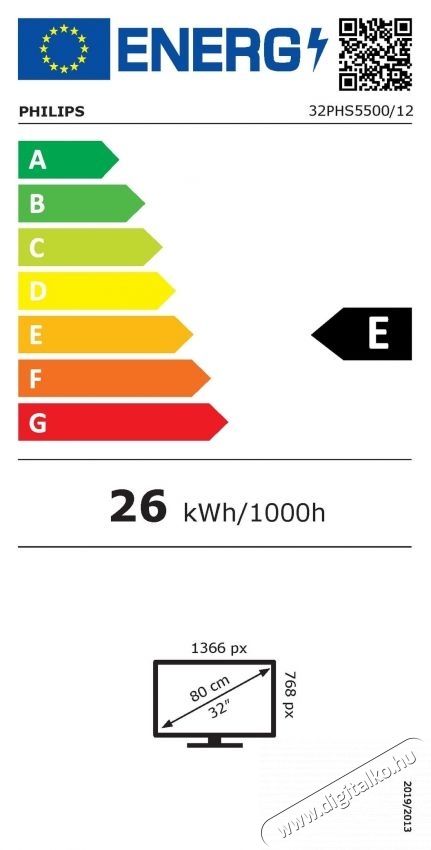 PHILIPS LED 32PHS5500 telev&iacute;zi&oacute;, 80 cm, HD, E energiaoszt&aacute;ly (2025-&ouml;s modell) Telev&iacute;zi&oacute;k - LED telev&iacute;zi&oacute; - 720p HD Ready felbont&aacute;s&uacute; - 535495
