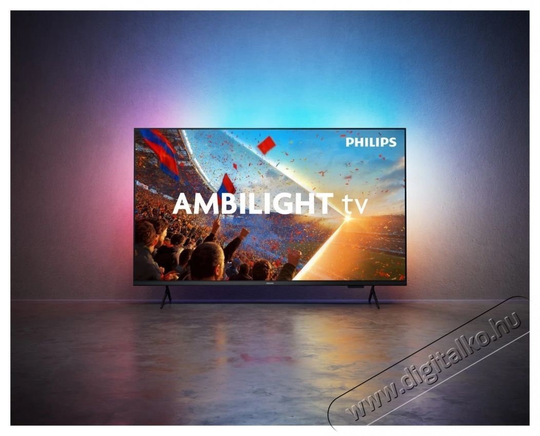 PHILIPS AMBILIGHT LED 65PUS8001 Telev&iacute;zi&oacute; (2026-os modell), 164 cm, Smart TV, Ultra HD 4K, F energiaoszt&aacute;ly Telev&iacute;zi&oacute;k - LED telev&iacute;zi&oacute; - UHD 4K felbont&aacute;s&uacute; - 540457