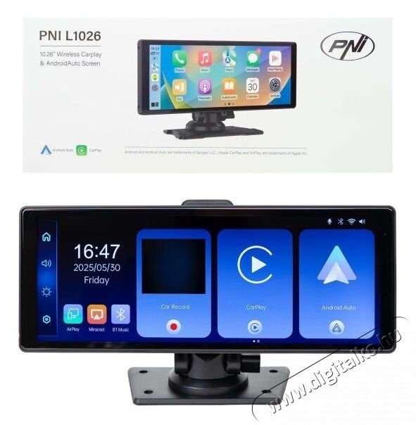 PNI L1026 10,26 h&uuml;velykes aut&oacute;monitor Aut&oacute;hifi / Aut&oacute; felszerel&eacute;s - Aut&oacute;s monitor / DVD - Aut&oacute;s monitor / DVD - 535545