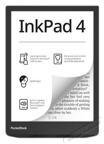 Pocketbook PB743G InkPad4 7,8 ez&uuml;st E-Book olvas&oacute; Mobil / Kommunik&aacute;ci&oacute; / Smart - E-book olvas&oacute; - 506989