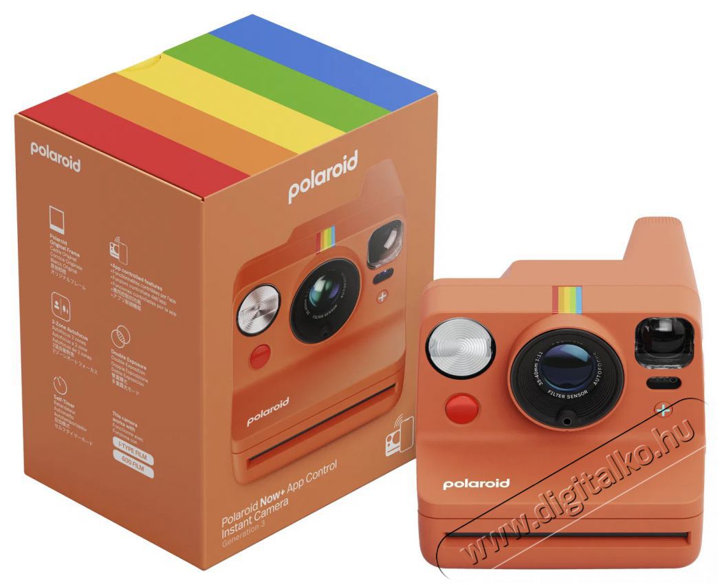 Polaroid Now+ Gen 3 Coral F&eacute;nyk&eacute;pezőg&eacute;p / kamera - Kompakt f&eacute;nyk&eacute;pezőg&eacute;p - Anal&oacute;g f&eacute;nyk&eacute;pezőg&eacute;p - 520036