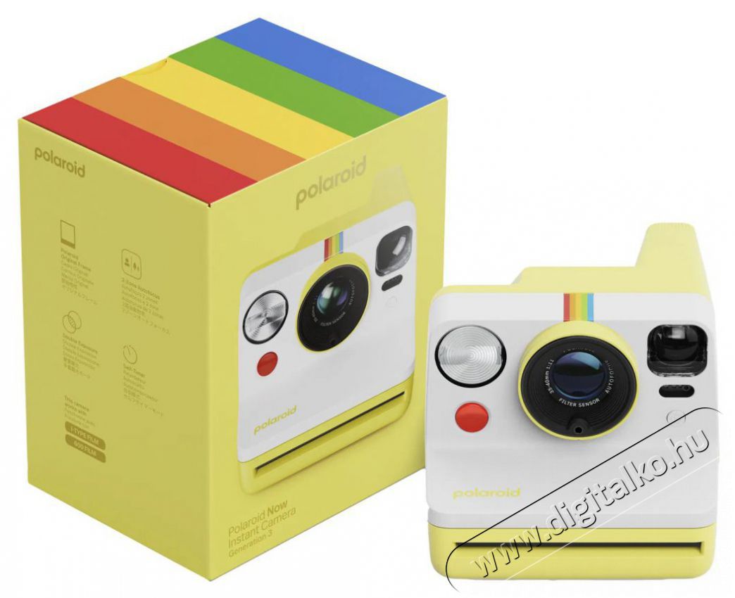 Polaroid Now Gen 3 Yellow F&eacute;nyk&eacute;pezőg&eacute;p / kamera - Kompakt f&eacute;nyk&eacute;pezőg&eacute;p - Anal&oacute;g f&eacute;nyk&eacute;pezőg&eacute;p - 520056
