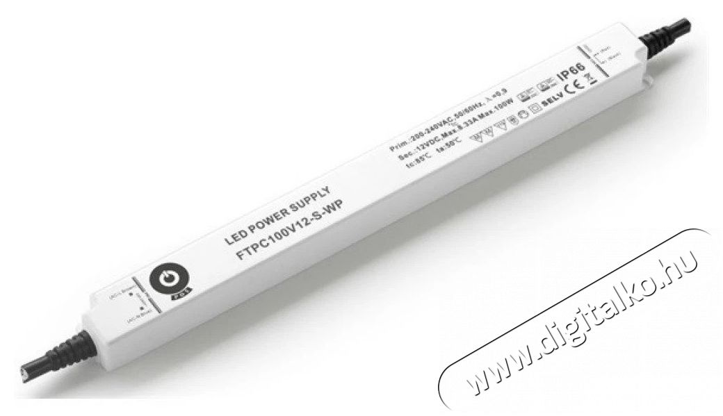 POS POWER FTPC100V12-S-WP 12V/8.33A 100W IP66 v&eacute;kony v&iacute;z&aacute;ll&oacute; LED t&aacute;pegys&eacute;g H&aacute;ztart&aacute;s / Otthon / K&uuml;lt&eacute;r - Vil&aacute;g&iacute;t&aacute;s / elektromoss&aacute;g - L&aacute;mpa kieg&eacute;sz&iacute;tő - 396425