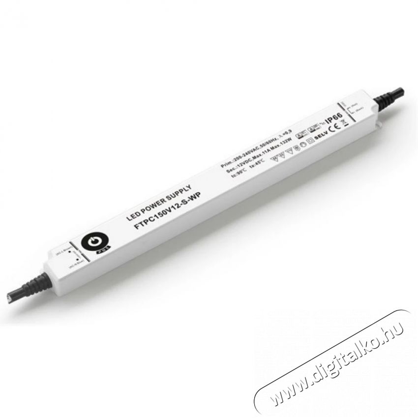 POS POWER FTPC150V12-S-WP 12V/11A 132W IP66 v&eacute;kony v&iacute;z&aacute;ll&oacute; LED t&aacute;pegys&eacute;g H&aacute;ztart&aacute;s / Otthon / K&uuml;lt&eacute;r - Vil&aacute;g&iacute;t&aacute;s / elektromoss&aacute;g - L&aacute;mpa kieg&eacute;sz&iacute;tő - 396431