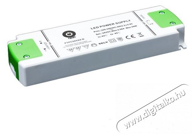 POS POWER FTPC50V24-D 24V/2.5A 50W IP20 szab&aacute;lyozhat&oacute; LED t&aacute;pegys&eacute;g H&aacute;ztart&aacute;s / Otthon / K&uuml;lt&eacute;r - Vil&aacute;g&iacute;t&aacute;s / elektromoss&aacute;g - L&aacute;mpa kieg&eacute;sz&iacute;tő - 396408