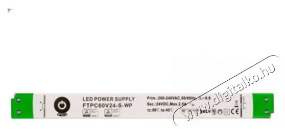 POS POWER FTPC60V24-S-WP 24V/2.5A 60W IP66 v&eacute;kony v&iacute;z&aacute;ll&oacute; LED t&aacute;pegys&eacute;g H&aacute;ztart&aacute;s / Otthon / K&uuml;lt&eacute;r - Vil&aacute;g&iacute;t&aacute;s / elektromoss&aacute;g - L&aacute;mpa kieg&eacute;sz&iacute;tő - 396419