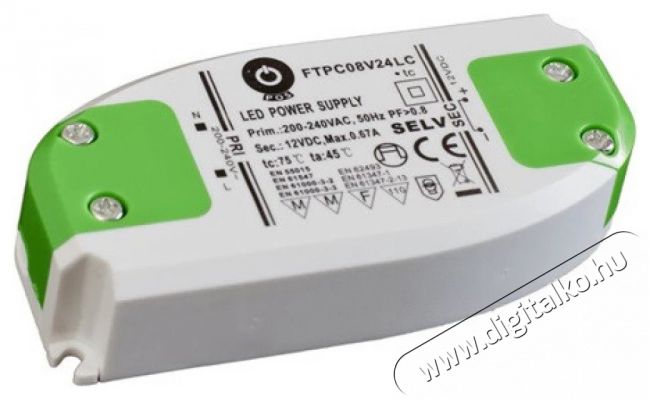 POS POWER FTPC8V24 24V/0.33A 8W IP20 LED t&aacute;pegys&eacute;g H&aacute;ztart&aacute;s / Otthon / K&uuml;lt&eacute;r - Vil&aacute;g&iacute;t&aacute;s / elektromoss&aacute;g - L&aacute;mpa kieg&eacute;sz&iacute;tő - 396354