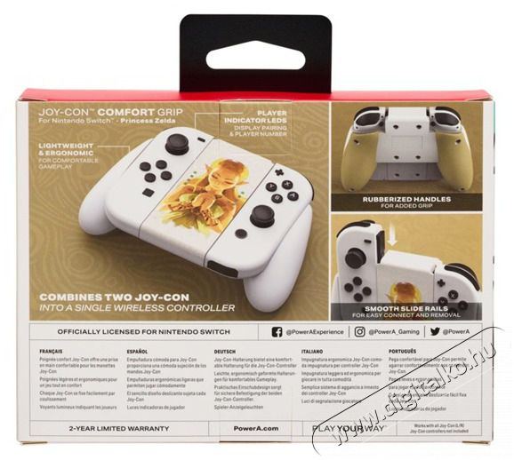 POWERA Comfort Grip Nintendo Switch Joy-Con Princess Zelda kontroller markolat Iroda &eacute;s sz&aacute;m&iacute;t&aacute;stechnika - J&aacute;t&eacute;k konzol - Kieg&eacute;sz&iacute;tő - 453696
