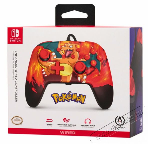 POWERA NSGP0040-02 Enhanced Nintendo Switch vezet&eacute;kes Pok&eacute;mon: Charizard Vortex kontroller Iroda &eacute;s sz&aacute;m&iacute;t&aacute;stechnika - J&aacute;t&eacute;k konzol - Kontroller - 507177