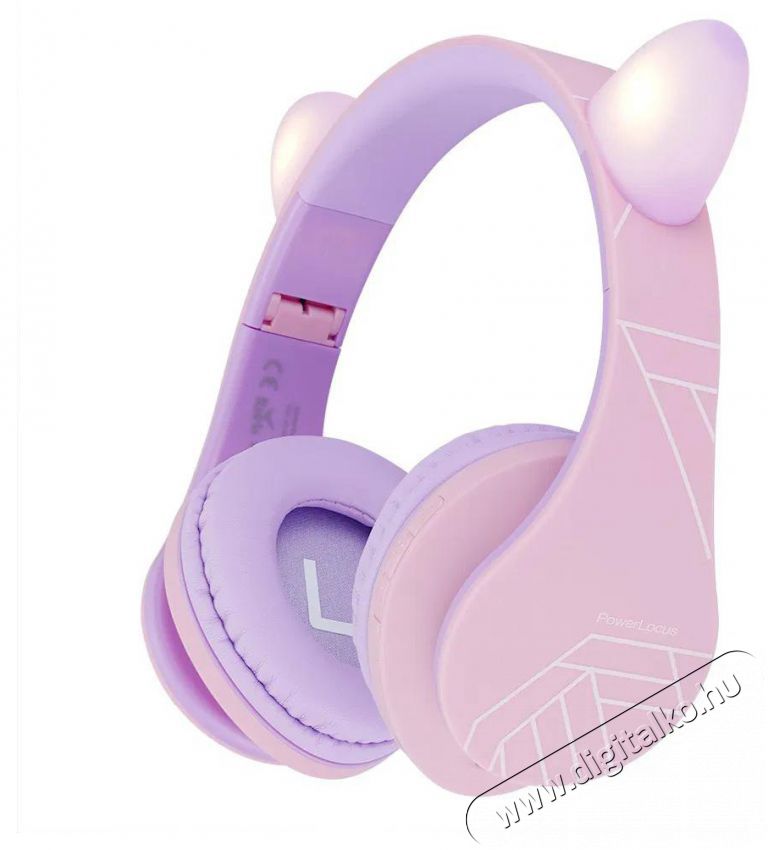 PowerLocus P2 Kids Cat Ears Purple/Pink Audio-Video / Hifi / Multim&eacute;dia - F&uuml;l &eacute;s Fejhallgat&oacute;k - Fejhallgat&oacute; - 510162