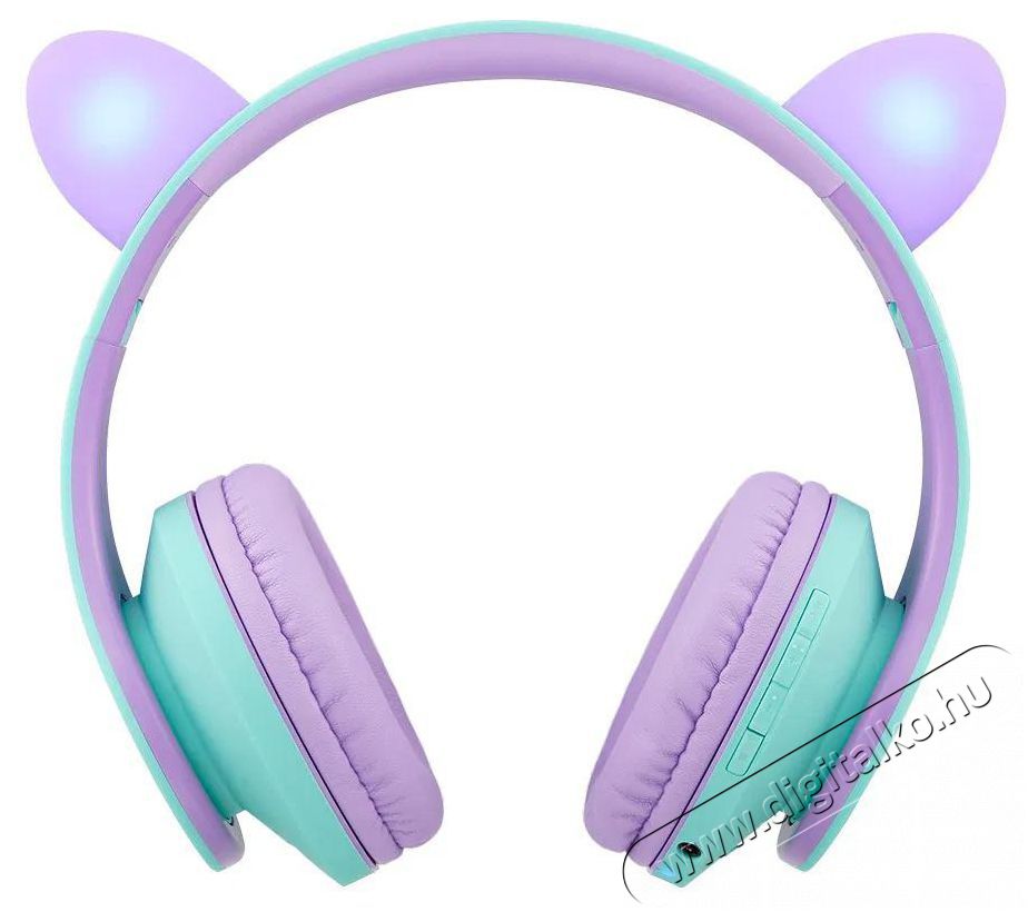 PowerLocus P2 Kids Cat Ears Purple/Teal Audio-Video / Hifi / Multim&eacute;dia - F&uuml;l &eacute;s Fejhallgat&oacute;k - Fejhallgat&oacute; - 510160