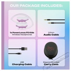 PowerLocus P2 Kids Purple/White Audio-Video / Hifi / Multim&eacute;dia - F&uuml;l &eacute;s Fejhallgat&oacute;k - Fejhallgat&oacute; - 510168