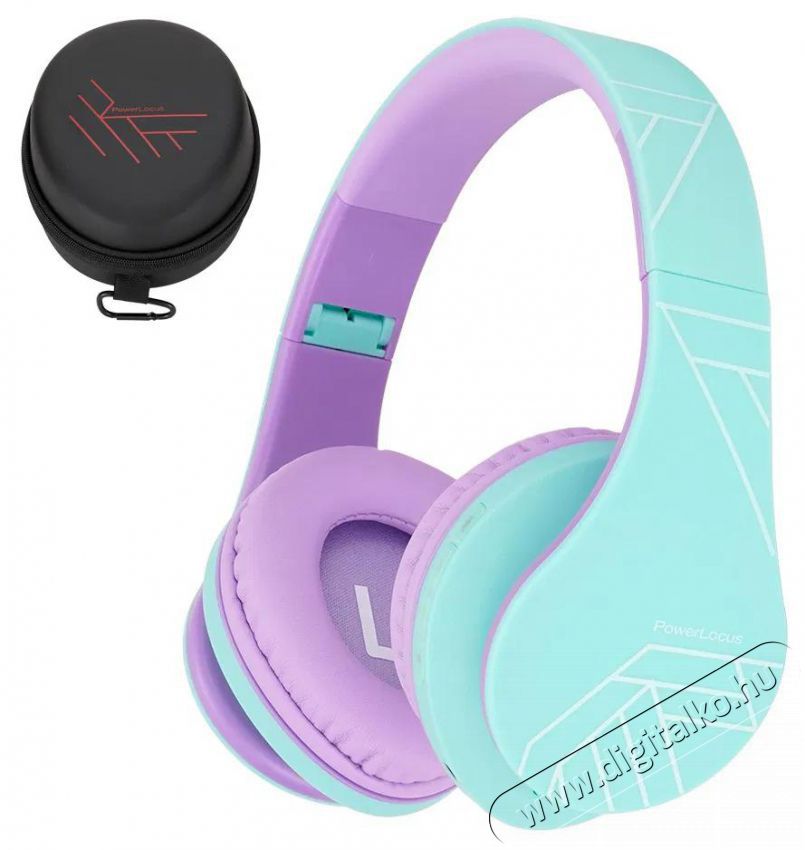 PowerLocus P2 Kids Teal/Purple Audio-Video / Hifi / Multim&eacute;dia - F&uuml;l &eacute;s Fejhallgat&oacute;k - Fejhallgat&oacute; - 510166