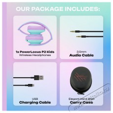 PowerLocus P2 Kids Teal/Purple Audio-Video / Hifi / Multim&eacute;dia - F&uuml;l &eacute;s Fejhallgat&oacute;k - Fejhallgat&oacute; - 510166