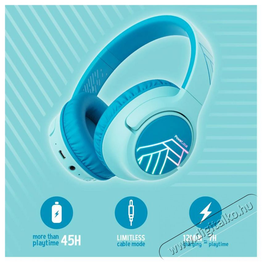 PowerLocus Bobo Blue Audio-Video / Hifi / Multim&eacute;dia - F&uuml;l &eacute;s Fejhallgat&oacute;k - Fejhallgat&oacute; - 519063