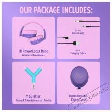 PowerLocus Bobo Purple / Pink Audio-Video / Hifi / Multim&eacute;dia - F&uuml;l &eacute;s Fejhallgat&oacute;k - Fejhallgat&oacute; - 519078
