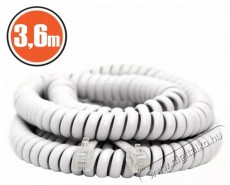 PRC 20104 4P4C spirál telefonvezeték 3,6m fehér - Mobil / Kommunikáció / Smart - Vezetékes telefon / fax - 478843