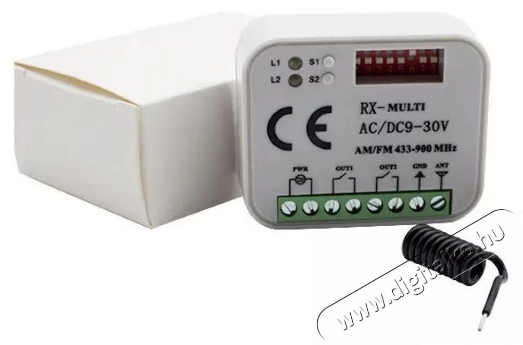 PRC R-IR 300-868 MHz Univerz&aacute;lis 2 csatorn&aacute;s vevőegys&eacute;g H&aacute;ztart&aacute;s / Otthon / K&uuml;lt&eacute;r - Biztons&aacute;gtechnika - Kieg&eacute;sz&iacute;tő - 478530