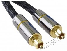 PremiumCord Toslink, OD:7mm, Gold-metal design Nylon 1m audio k&aacute;bel Fot&oacute;-Vide&oacute; kieg&eacute;sz&iacute;tők - K&aacute;bel - Audio-video k&aacute;bel - 532094