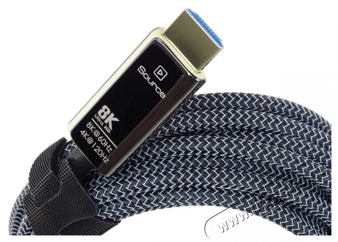 PremiumCord Ultra High Speed HDMI 2.1 Optikai &uuml;vegsz&aacute;lk&aacute;bel, 8K/60Hz, aranyozott, 5m videok&aacute;bel 5m Tv kieg&eacute;sz&iacute;tők - K&aacute;bel / csatlakoz&oacute; - Hdmi k&aacute;bel - 532092
