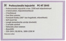 ProfiCare PC-HT 3045 Hajsz&aacute;r&iacute;t&oacute; - antracit Sz&eacute;ps&eacute;g&aacute;pol&aacute;s / Eg&eacute;szs&eacute;g - Haj&aacute;pol&aacute;s - Hajsz&aacute;r&iacute;t&oacute; - 359624