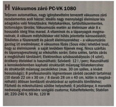 Proficook PC-VK 1080 v&aacute;kuumf&oacute;li&aacute;z&oacute; g&eacute;p Konyhai term&eacute;kek - F&oacute;liahegesztő - F&oacute;liahegesztő - 348017