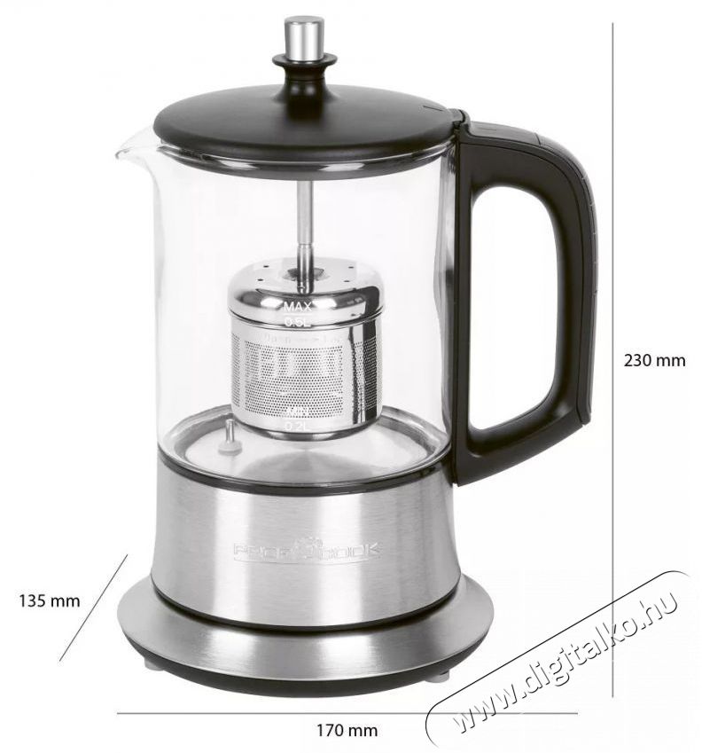 Proficook PC-TK 1165 inox v&iacute;zforral&oacute; Konyhai term&eacute;kek - V&iacute;zforral&oacute; / teafőző - 495584
