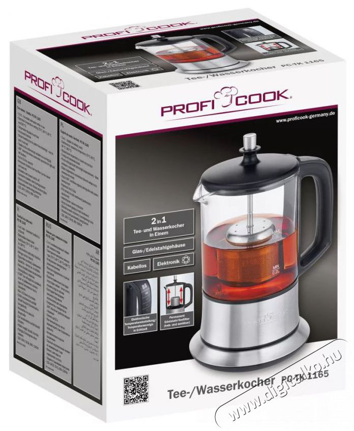 Proficook PC-TK 1165 inox v&iacute;zforral&oacute; Konyhai term&eacute;kek - V&iacute;zforral&oacute; / teafőző - 495584