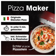 Clatronic PM 3787 rot 1.200W pizzas&uuml;tő Konyhai term&eacute;kek - Konyhai kisg&eacute;p (s&uuml;t&eacute;s / főz&eacute;s / hűt&eacute;s / &eacute;telk&eacute;sz&iacute;t&eacute;s) - Konyhai k&uuml;l&ouml;nlegess&eacute;g - 513294