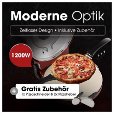 Clatronic PM 3787 rot 1.200W pizzas&uuml;tő Konyhai term&eacute;kek - Konyhai kisg&eacute;p (s&uuml;t&eacute;s / főz&eacute;s / hűt&eacute;s / &eacute;telk&eacute;sz&iacute;t&eacute;s) - Konyhai k&uuml;l&ouml;nlegess&eacute;g - 513294