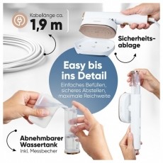 ProfiCare PC-DG 3124 feh&eacute;r-r&oacute;zsasz&iacute;n Gőz&ouml;lő H&aacute;ztart&aacute;s / Otthon / K&uuml;lt&eacute;r - Vasal&oacute; - Vasal&oacute; - 531153