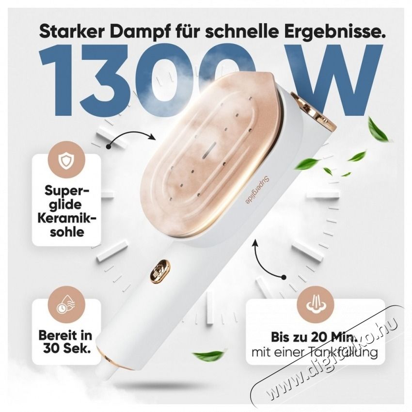 ProfiCare PC-DG 3124 feh&eacute;r-r&oacute;zsasz&iacute;n Gőz&ouml;lő H&aacute;ztart&aacute;s / Otthon / K&uuml;lt&eacute;r - Vasal&oacute; - Vasal&oacute; - 531153