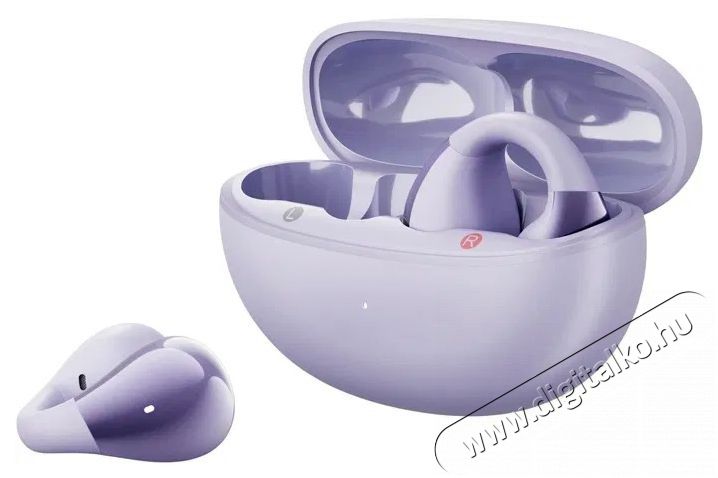 QCY QT33 AilyBuds Clear Purple Audio-Video / Hifi / Multim&eacute;dia - F&uuml;l &eacute;s Fejhallgat&oacute;k - F&uuml;lhallgat&oacute; mikrofonnal / headset - 510184