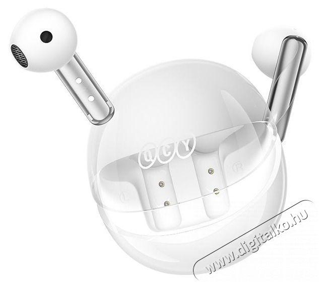 QCY Alibuds Clear White Audio-Video / Hifi / Multim&eacute;dia - F&uuml;l &eacute;s Fejhallgat&oacute;k - F&uuml;lhallgat&oacute; mikrofonnal / headset - 519089